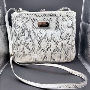 Nine West Gray Snakeskin Crossbody Bag